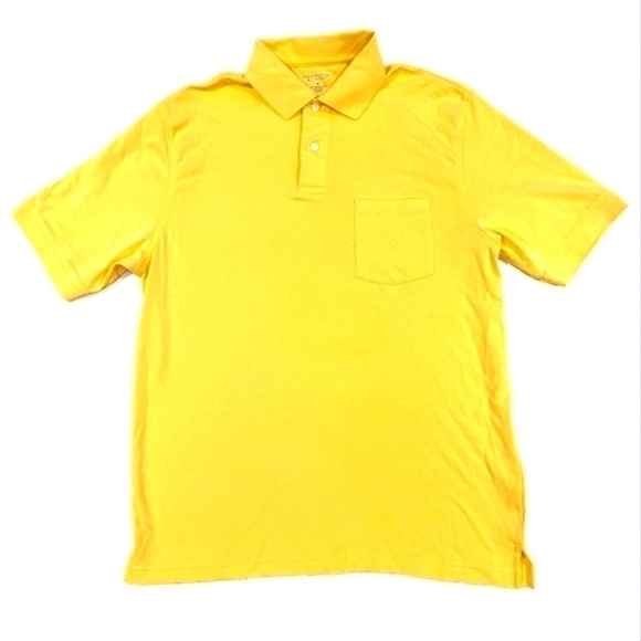 3/$20 Roundtree & Yorke Yellow Supima Cotton Polo Shirt - Picture 1 of 4